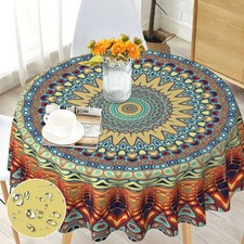 Boho Round Tablecloth 60 inch, Bohemian 60" Round , 03