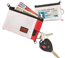 Chums Compact Surfshorts Wallet with Key Ring 2 Zipper Pockets ID Window NWT