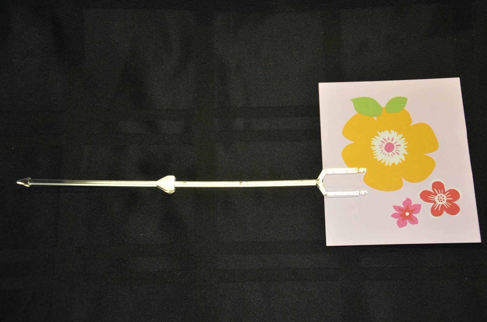 105 Cardettes Card Holder Floral Picks Clear 9" Plastic Place Card