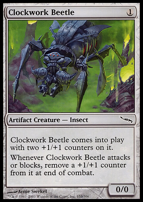 Magic the Gathering MTG Clockwork Beetle (153) Mirrodin   LP