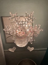 Snowman Angel Snowflake Night Light Very Nice Winter Glitter With Details Snow