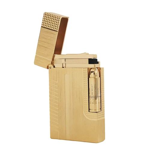Classic 007 Brass Lighter Ping Sound Gas Refill for Smoking Cigarette Men Gift