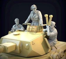 Panzer Art 1/35 German DAK Afrika Korps Tank Turret Crew WWII (3 Figs.) FI35-137
