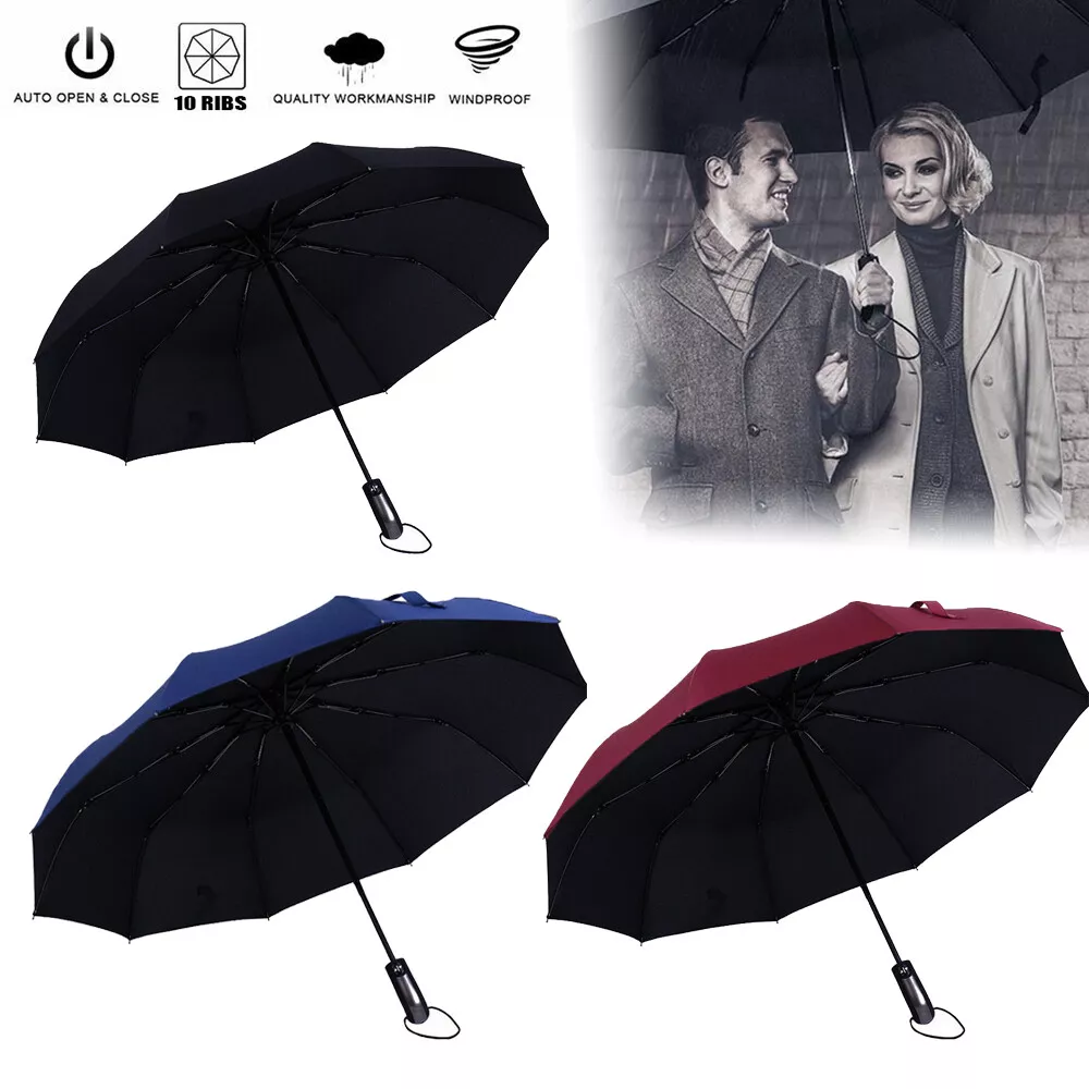 Strong Windproof Automatic Folding Umbrella Large 105cm Umbrellas Men Rain  Women