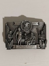 NRA Belt Buckle The Bill Of Rights 200th Anniversary 1991 4th Edition never worn