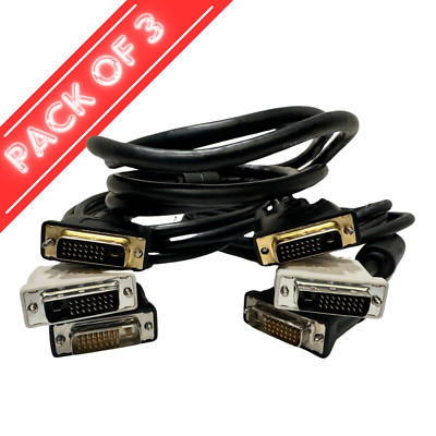 3x Monoprice Heavy Duty DVI-D Dual Link Digital Video Male to Male -10 ft