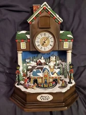 Holiday Living Bree’s Cuckoo Clock with Christmas Village Scene - READ
