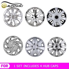 13 14 15 16 17 Set Of 4 Wheel Covers Snap On Full Hub Caps Tire Steel Rim