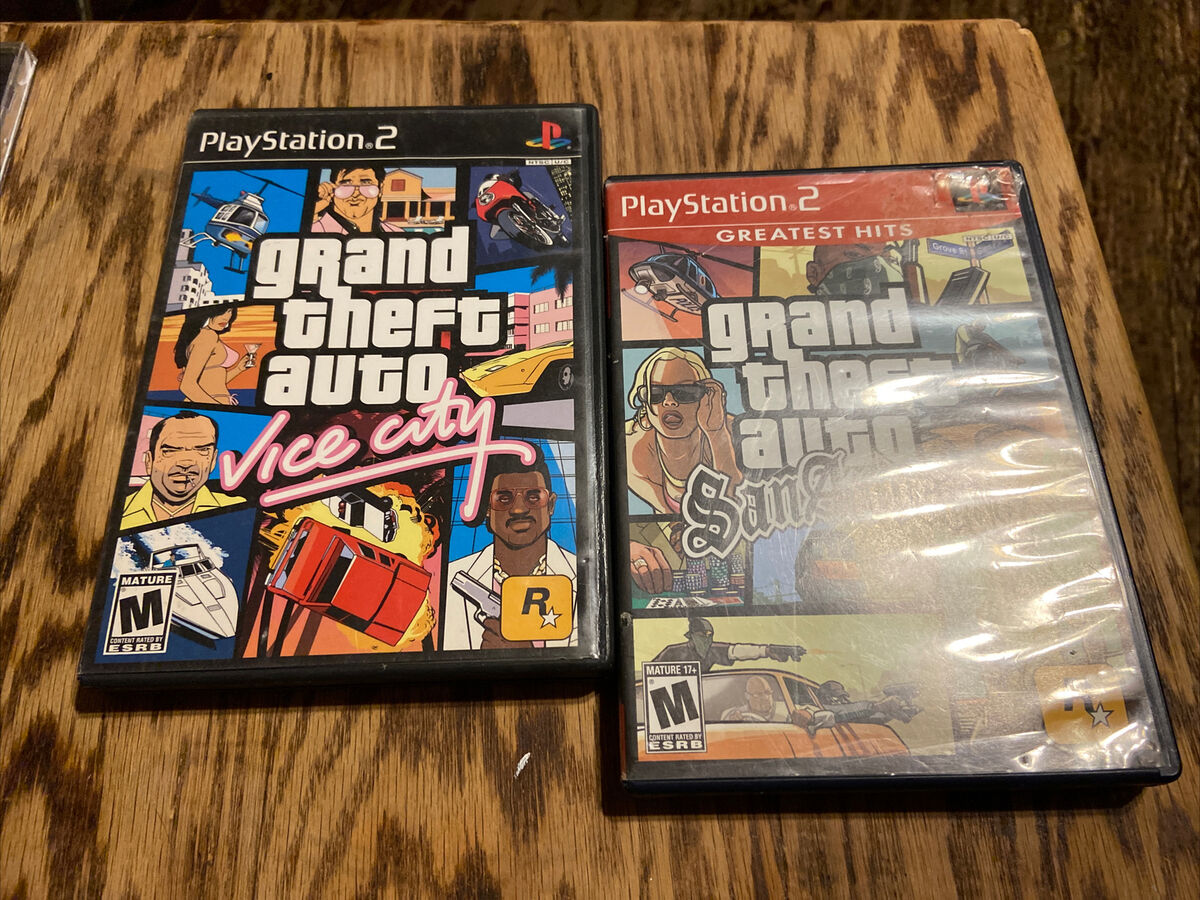 GTA Grand Theft Auto 3 III Vice City San Andreas PS2 Games LOT