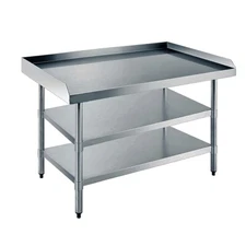 Stainless Steel Work Table 30"x36" NSF w/ Two Undershelves & 3-Side 2" Upturn