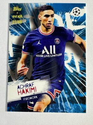 Topps Steve Aoki 21/22 UEFA Champions League Paris PSG Achraf Hakimi 21/49