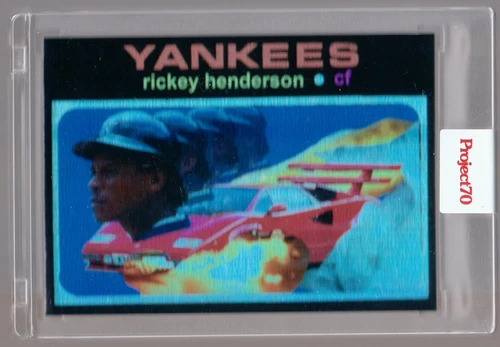 P70 Topps 2021 Project Rainbow Foil 76 Rickey Henderson 1971 Action Bronson 8/70