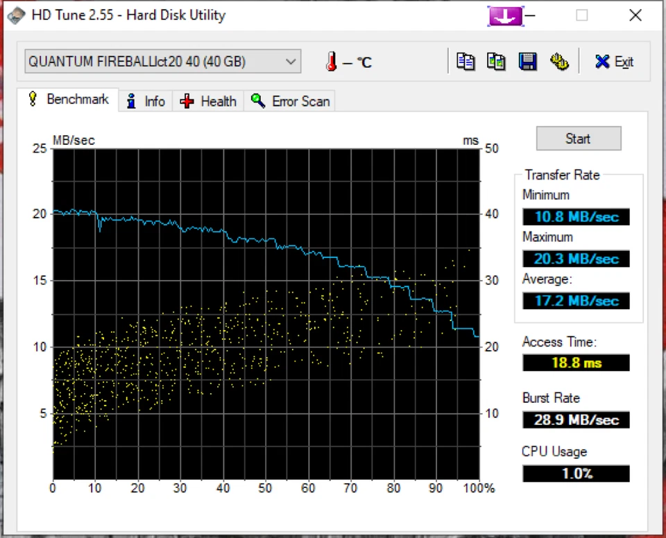 QUANTUM FIREBALL HDD 40GB 3.5" IDE HARD DISK QML40000LD-A 100% TEST VEDI FOTO - Immagine 3 di 4