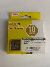 YBN S10 10 Speed Chain Silver / Grey 116 Links 1/2x X 11/128