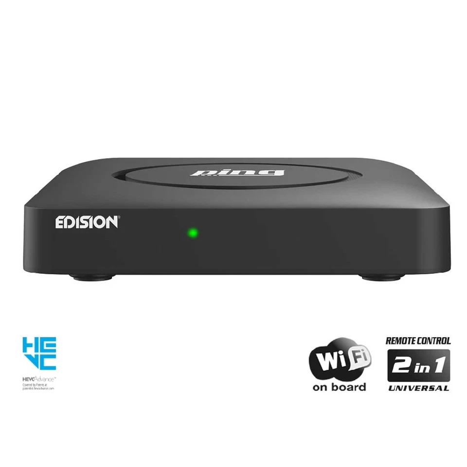IPTV Receiver Edision Ping Full HD 1080p Box Linux OTT H.265/HEVC klein schwarz - Bild 2 von 4