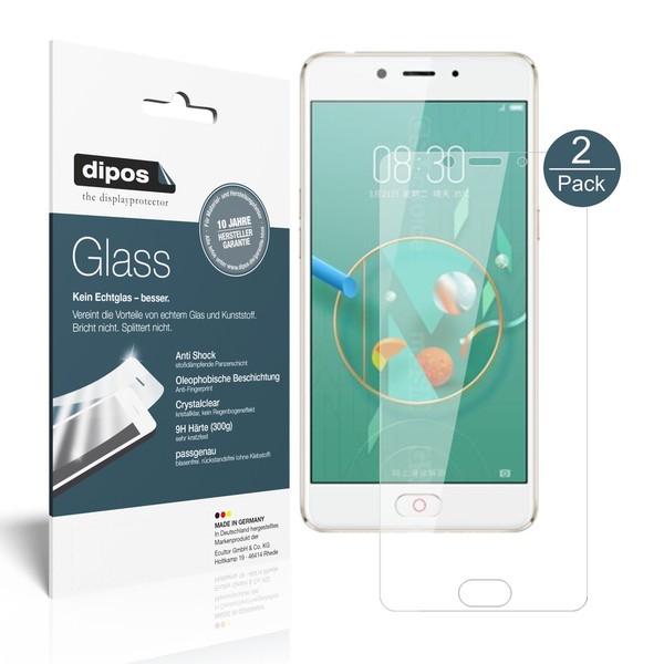 2X Schutzfolie FüR Zte Nubia N2 - Anti-Shock 9H Folie Dipos Glass Displayfolie-image