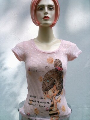 TICILA Happy Love Rabbit BIENE Because i have someone to watch me T-Shirt S
