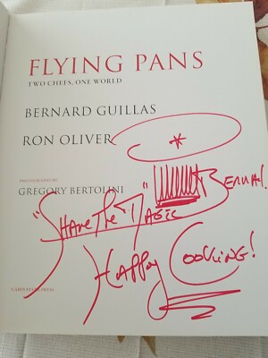 Best Gift for Chef SIGNED World Renoune Flying Pans Two Chefs One World Cookbook