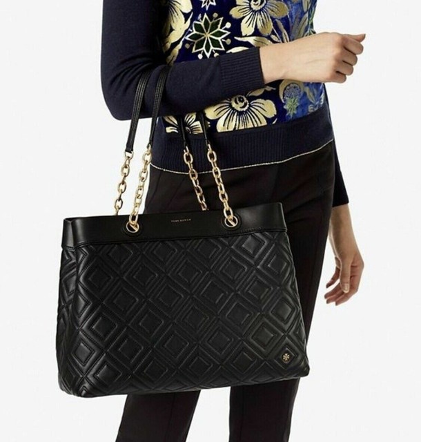 tory burch fleming quilted leather tote