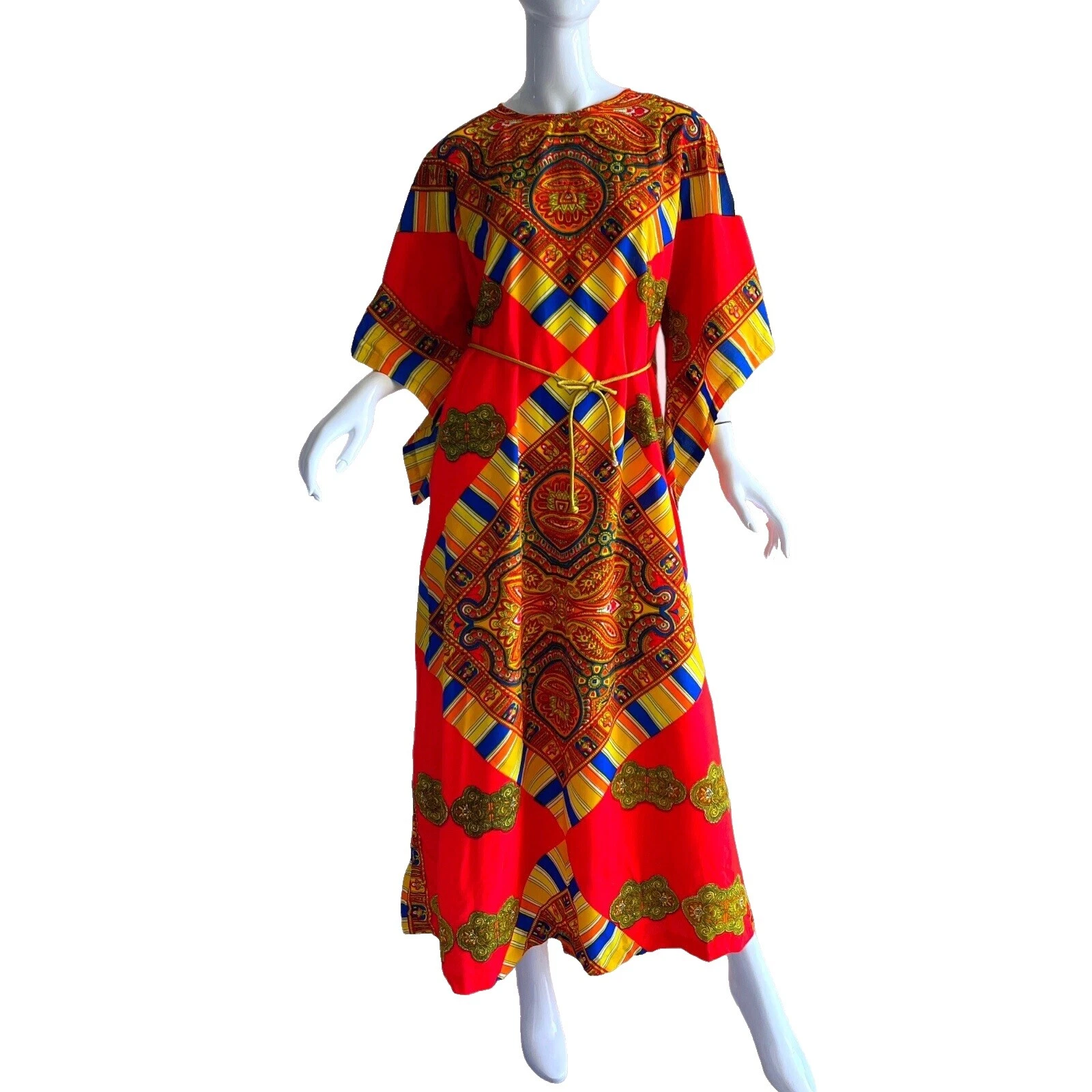 Cotton Blend 1970s Vintage Dresses for Women