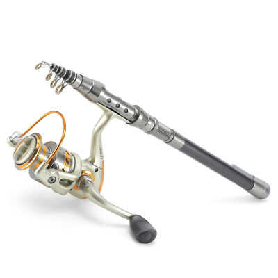 Telescopic Fishing Rod and Reel Combo Full Kit  Fishing Reel Z2R3
