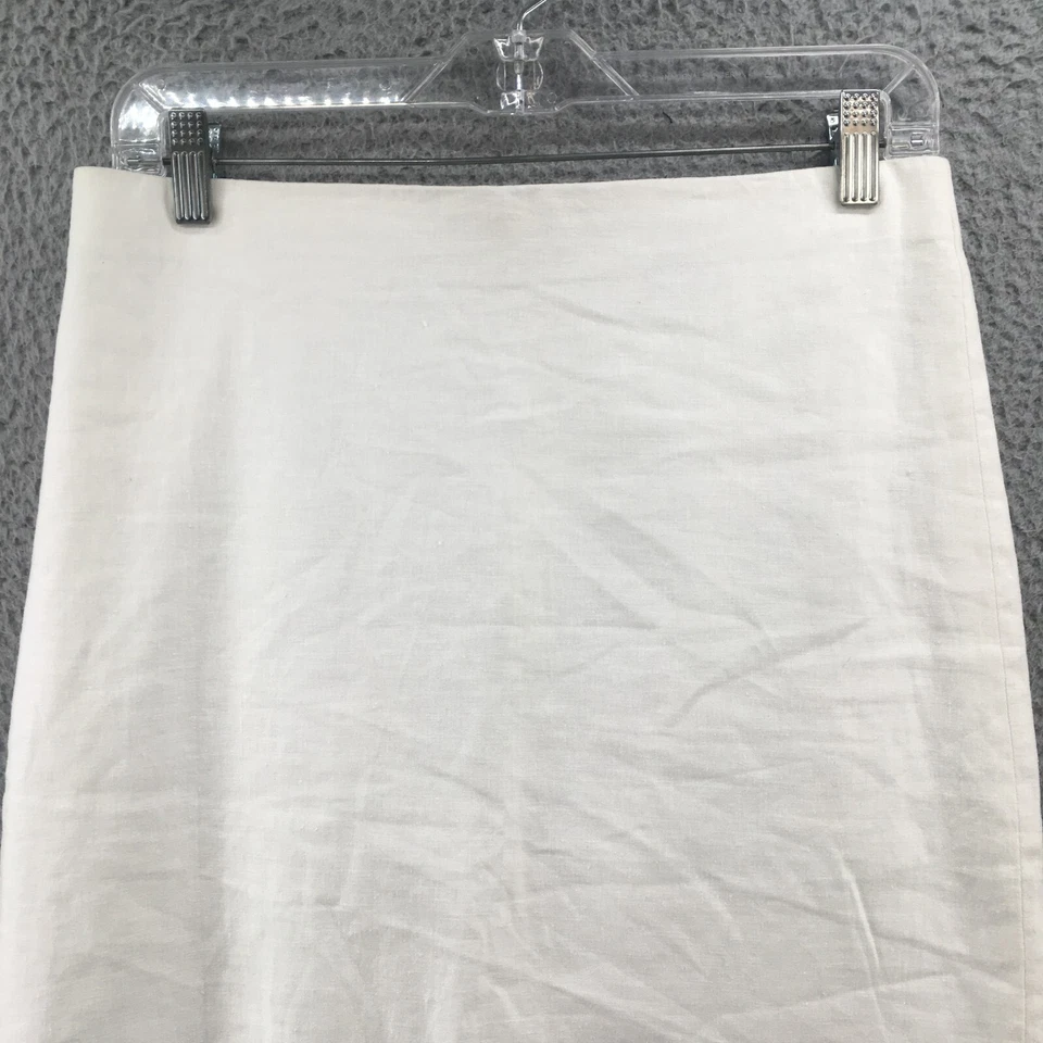 Falda corta Ann Taylor línea A para mujer 6 (real 30X23.5) blanca ojales cremallera trasera Foto 2 de 4