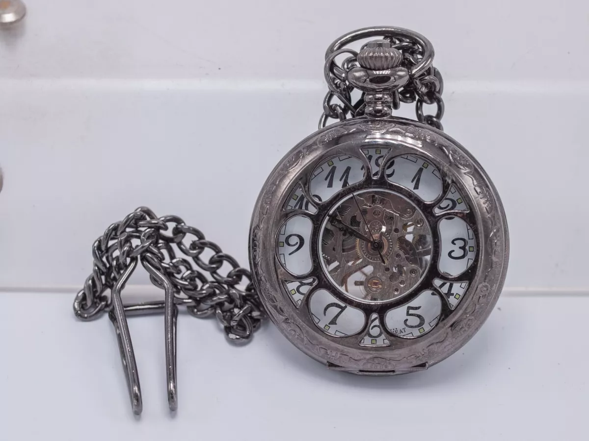 Vtg Fineat Skeletonized 47mm Chinese Pocket Watch Runs eBay
