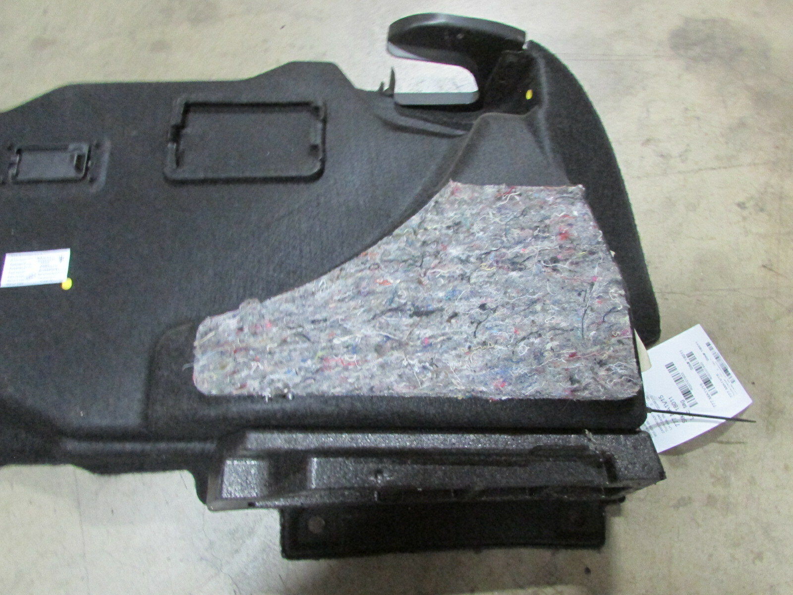 Maserati Ghibli, LH, Left Side Trunk Carpet, Black, Used, P/N 6700248370