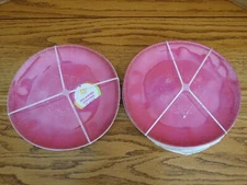 NEW Pink Melamine Serving Plates 7.5 in Set of 8 New Lucky Star Enterprise