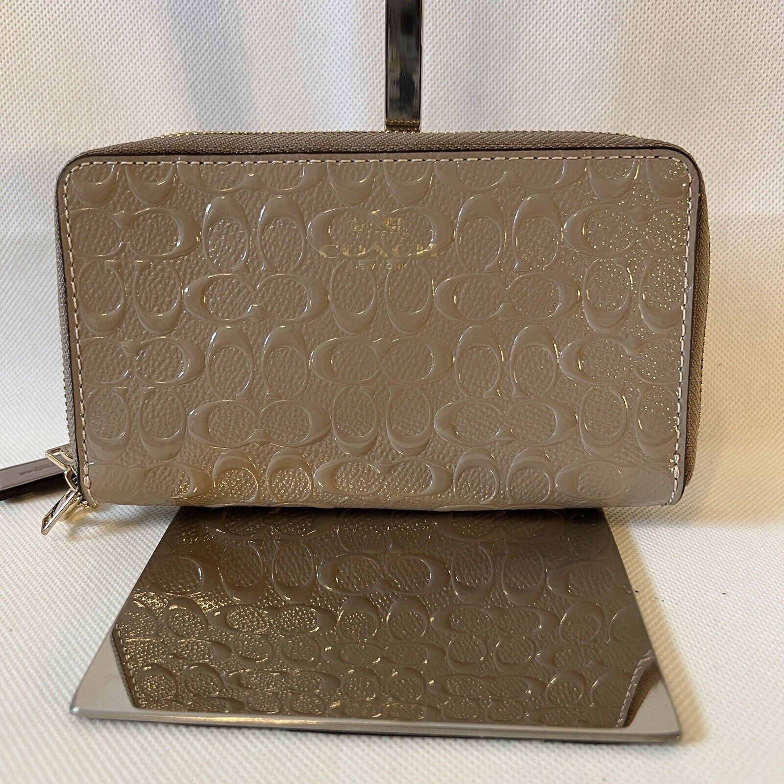 Coach Signature Double Zip Around Wallet - image 1