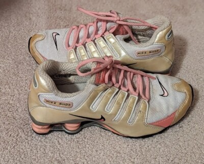 Nike Shox Pink and White Running Shoes Size 5.5Y 38 EU | eBay