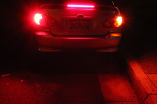 2X 7443 Red LED Flash Strobe Blinking Alert Safety Brake Tail Stop Light Bulbs - Bild 8 von 9