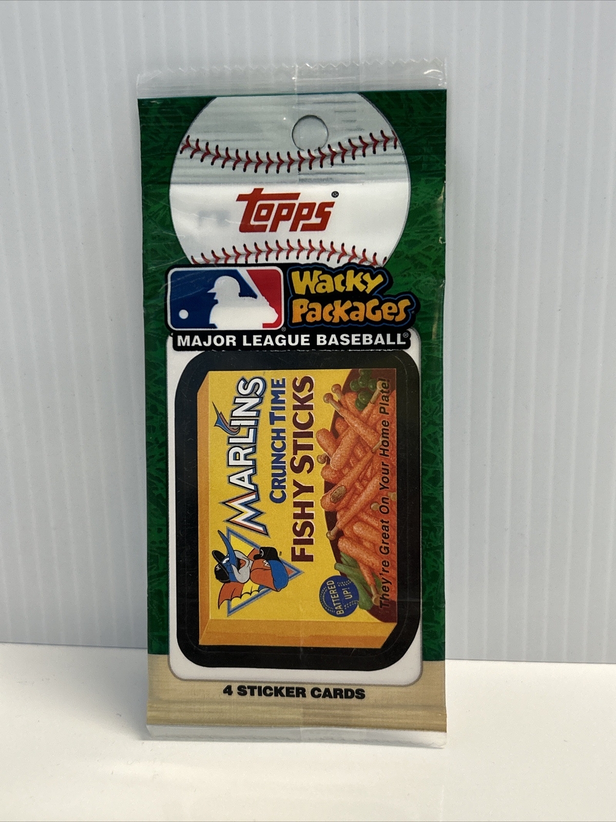 Topps MLB Wacky Packages Sealed 4 Card Pack Major League Baseball Stickers 2016