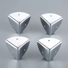 4Pcs Corner Protector Metal Silver 38MM for Tool Box Luggage Corner Guard Bumper