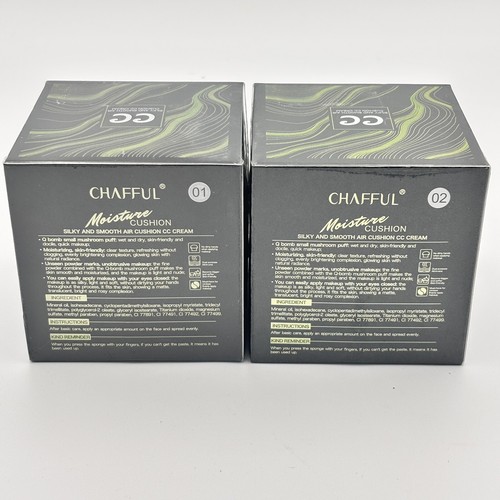 Chafful Moisture Cushion CC Silky & Smooth Air Cushion CC Cream 2 pk NIB Sealed - Picture 3 of 6