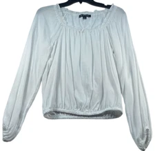 International Concepts Blouse Womens size Small White On Off the Shouder New