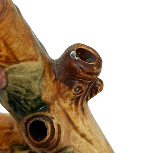 Weller Woodcraft 1920s Vintage Art Pottery 10" Red Apple Tree Ceramic Bud Vase - Picture 3 of 7