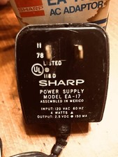 SHARP POWER SUPPLY MODEL EA-17 - INPUT 20 VOLT AC - OUTPUT 2.5 VOLT DC