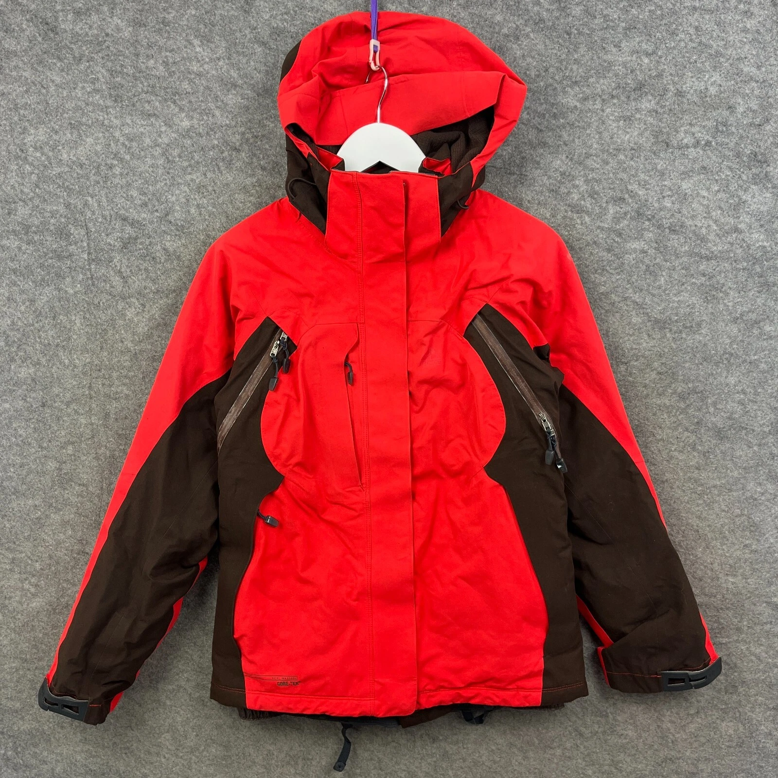 Nike ACG Jacket Womens Small Red Gore Tex Outer Layer 3 Ski Snow Rain Coat Y2K