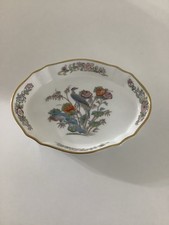 Wedgewood Kutani Crane Bone China Oval Vintage Trinket Dish Excellent Condition