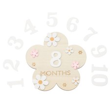 Monthly Milestones, Child Milestones Monthly Card White, 6.3 x 6.3 Inch