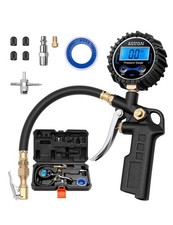 Digital Tire Pressure Gauge With Inflator 3-250 Psi Air Chuck Compressor