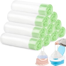 200 Pack Portable Potty Chair Liners with Drawstring,Disposable Potty Liners ...