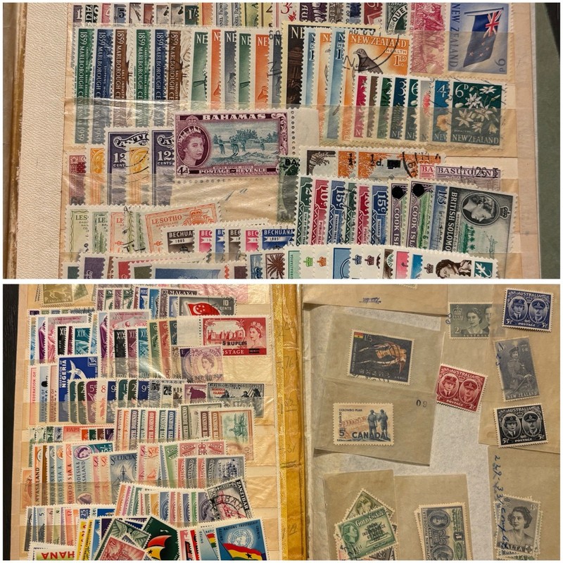 BRITISH Colonies Stamp Lot QEII Period Unchecked Collection ~290-320 Total