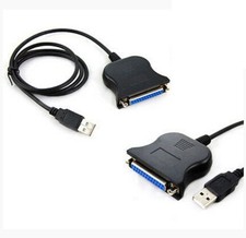USB Port To DB-25 Port Parallel Cable Adapter for HP Laserjet Printer