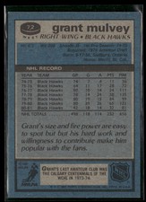 1981-82 Topps Grant Mulvey Chicago Blackhawks #W72