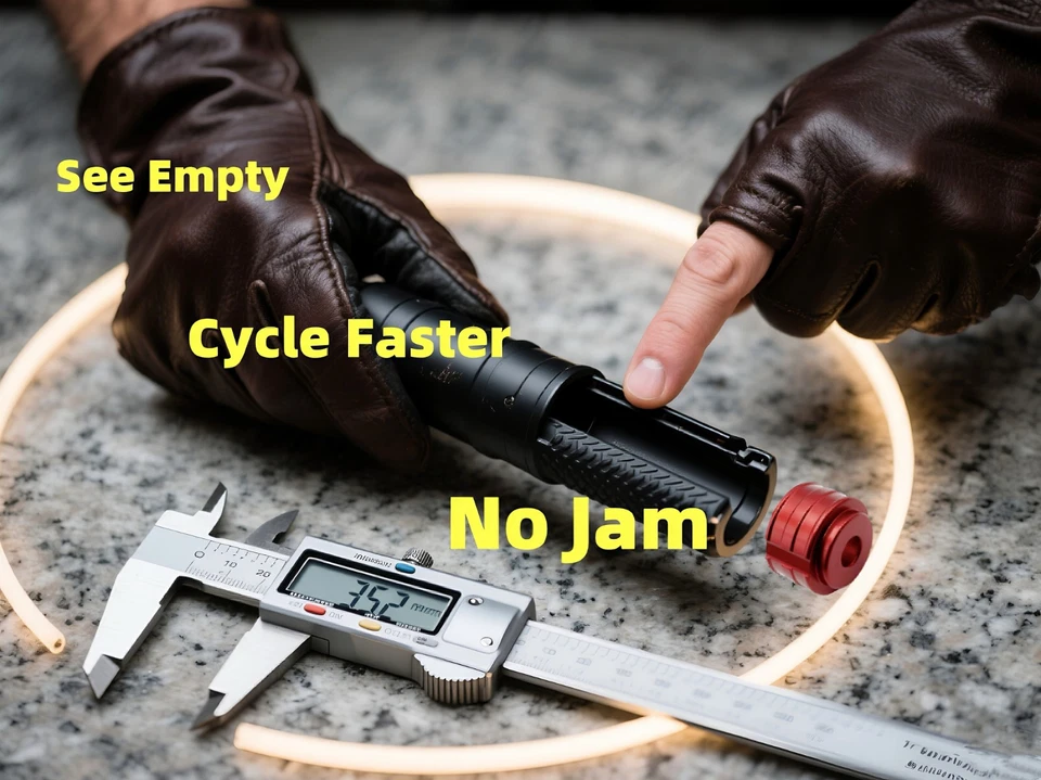 Paquete de 2/4 seguidores de cargador de escopeta Remington 870 1187 12ga bajo arrastre alta visibilidad rojo Foto 3 de 4