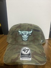 Chicago Bulls  47 Brand NBA Clean Up Hat Adjustable Camouflage Regiment Pop Cap