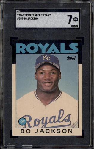 1986 Topps Traded Tiffany #50T Bo Jackson SGC 7