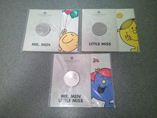 Royal Mint 2021 Mr Men & Little Miss £5 Five Pound Three Coin Set